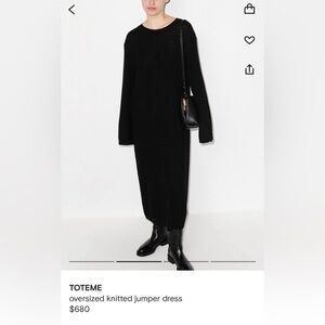 toteme cable knit sweater dress